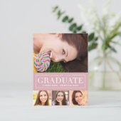 EDITABLE COLOR Afstuderen Briefkaart zonder rooste (Staand voorkant)