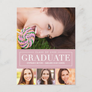EDITABLE COLOR Afstuderen Briefkaart zonder rooste