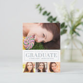 EDITABLE COLOR Afstuderen Briefkaart zonder rooste (Staand voorkant)