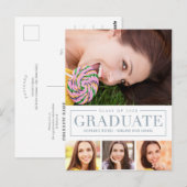 EDITABLE COLOR Afstuderen Briefkaart zonder rooste (Voorkant / Achterkant)