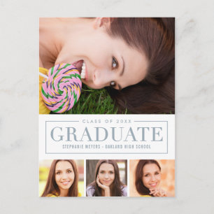 EDITABLE COLOR Afstuderen Briefkaart zonder rooste