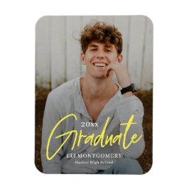 EDITABLE COLOR Afstuderen Magnet, geslepen Word Magneet