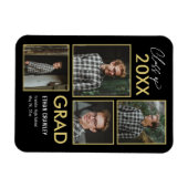 EDITABLE COLOR Afstuderen Magnet met styling galer Magneet (Horizontaal)