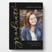 EDITABLE COLOR Afstuderen Plaque Fotoplaat (voorkant)