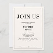 EDITABLE COLOR Afstuderen zonder rooster Kaart (Achterkant)