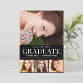 EDITABLE COLOR Afstuderen zonder rooster Kaart (Staand voorkant)