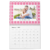 Editable Color and Caption Modern Photo Calendar Kalender (Feb 2027)