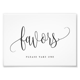 Editable COLOR and SIZE Favors Sign LCC Foto Afdruk