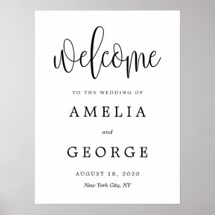 Editable COLOR and SIZE Welcome Sign LCC Poster