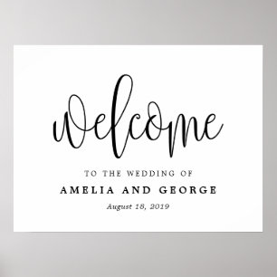 Editable COLOR and SIZE Welcome Sign LCC Poster