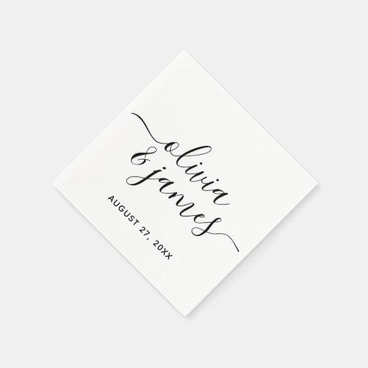 Editable Color Calligraphy Script Wedding Servet (Hoek)
