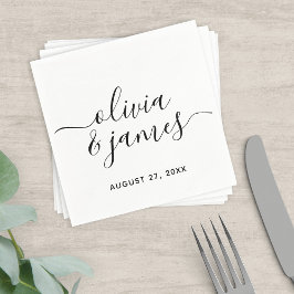 Editable Color Calligraphy Script Wedding Servet