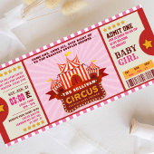Editable Color Circus Ticket Couple Shower Kaart