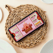 Editable Color Circus Ticket Couple Shower Kaart