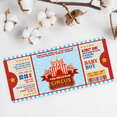 Editable Color Circus Ticket Couple Shower Kaart
