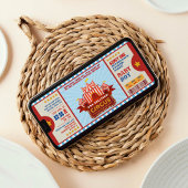 Editable Color Circus Ticket Couple Shower Kaart