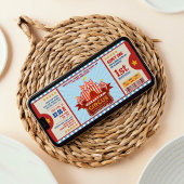 Editable Color Circus Ticket First Birthday Kaart