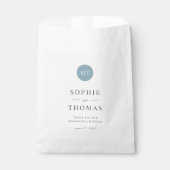 Editable Color Classic Round Monogram Weddenschap Bedankzakje (Voorkant)