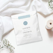 Editable Color Classic Round Monogram Weddenschap Bedankzakje