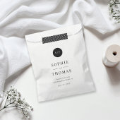 Editable Color Classic Round Monogram Weddenschap Bedankzakje