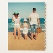 Editable Color Custom 9 Photo Collage Family Planner (Achterkant)