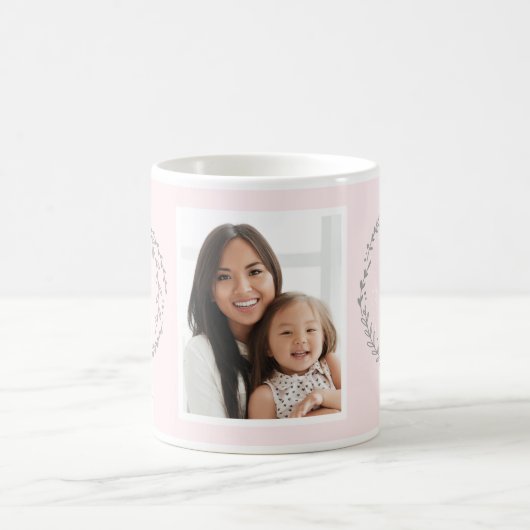 EDITABLE COLOR Custom Photo Mok (Center)