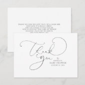 Editable Color Cute Script Baby shower Hartelijk d (Voorkant / Achterkant)