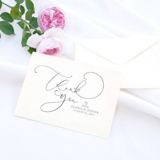 Editable Color Cute Script Calligraphy Bedankt