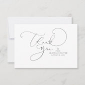 Editable Color Cute Script Calligraphy Bedankt (Voorkant)