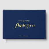 Editable Color Elegant and Modern Wedding Script Gastenboek (Voorkant)