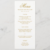 EDITABLE COLOR Flourt Script Menu Card (Voorkant)