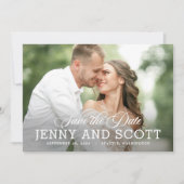 Editable Color Happy Ending Wedding Save the Date Kaart (Voorkant)