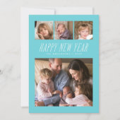 Editable Color Happy Nieuwjaar fotokaart Feestdagenkaart (Voorkant)