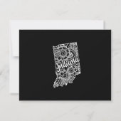 Editable Color INDIANA Moving Announance Kaart (Achterkant)