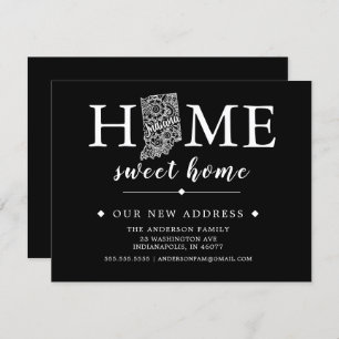 Editable Color INDIANA Moving Announance Kaart