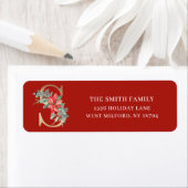 Editable Color Initiaal S Holiday Address Etiket (Insitu)