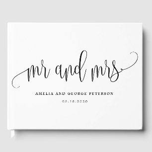 EDITABLE COLOR Lovely Calligraphy LCC Mr. en Mrs. Gastenboek
