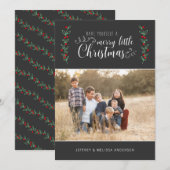 EDITABLE Color Merry Berry-kerstfoto Feestdagenkaart (Voorkant / Achterkant)