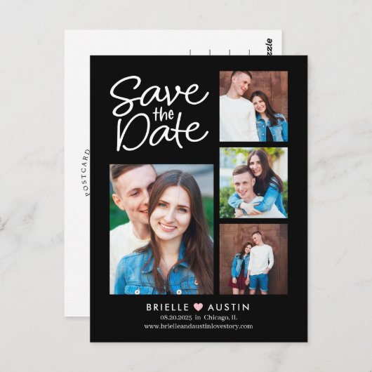 EDITABLE COLOR met snoepje opslaan Briefkaart datu (Voorkant / Achterkant)