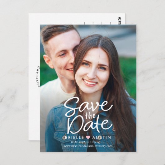 EDITABLE COLOR met snoepje opslaan Briefkaart datu (Voorkant / Achterkant)