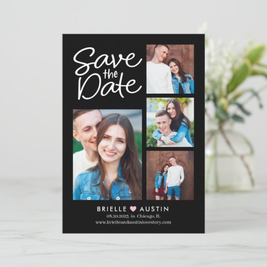 EDITABLE COLOR met snoepje opslaan Datum Kaart (Staand voorkant)