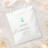 Editable Color Modern Classic Anchor Wedding Bedankzakje (Geknipt)