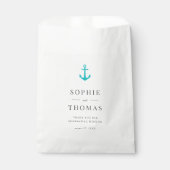 Editable Color Modern Classic Anchor Wedding Bedankzakje (Voorkant)