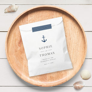 Editable Color Modern Classic Anchor Wedding Bedankzakje