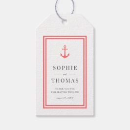 Editable Color Modern Classic Anchor Wedding Cadeaulabel