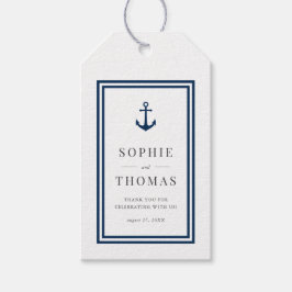 Editable Color Modern Classic Anchor Wedding Cadeaulabel