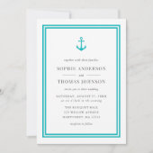 Editable Color Modern Classic Anchor Wedding Kaart (Voorkant)