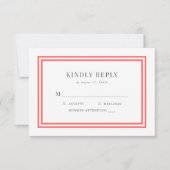 Editable Color Modern Classic Anchor Wedding RSVP Kaartje (Voorkant)