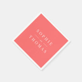 Editable Color Modern Classic Wedding Servet (Hoek)