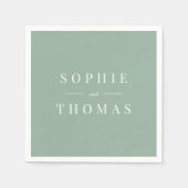 Editable Color Modern Classic Wedding Servet (Voorkant)